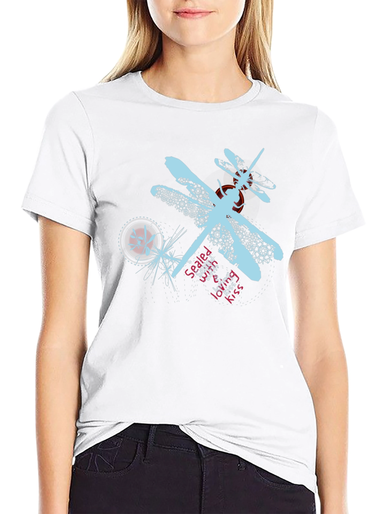 Dragonfly Graphic T-Shirt - Black Casual Tee