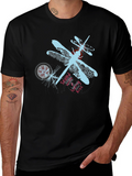 Dragonfly Graphic T-Shirt - Black Casual Tee