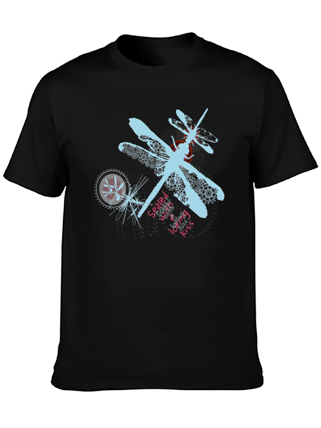 Dragonfly Graphic T-Shirt - Black Casual Tee