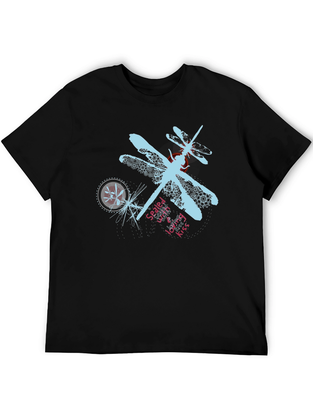 Dragonfly Graphic T-Shirt - Black Casual Tee