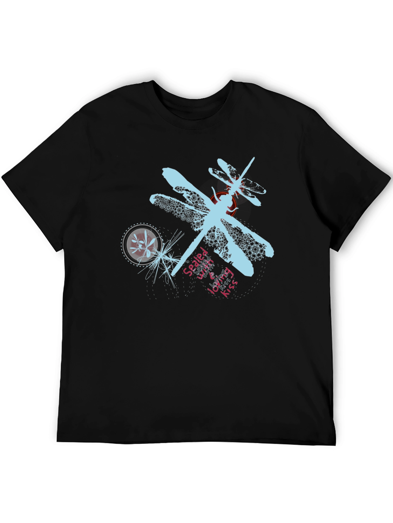 Dragonfly Graphic T-Shirt - Black Casual Tee