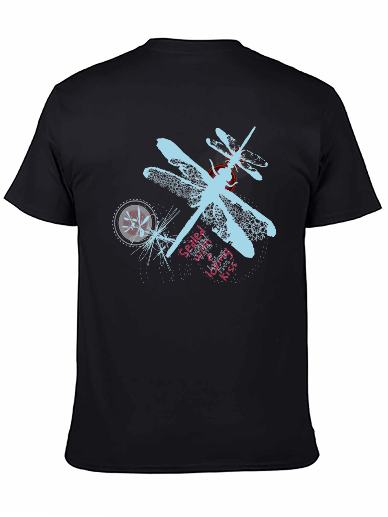 Dragonfly Graphic T-Shirt - Black Casual Tee