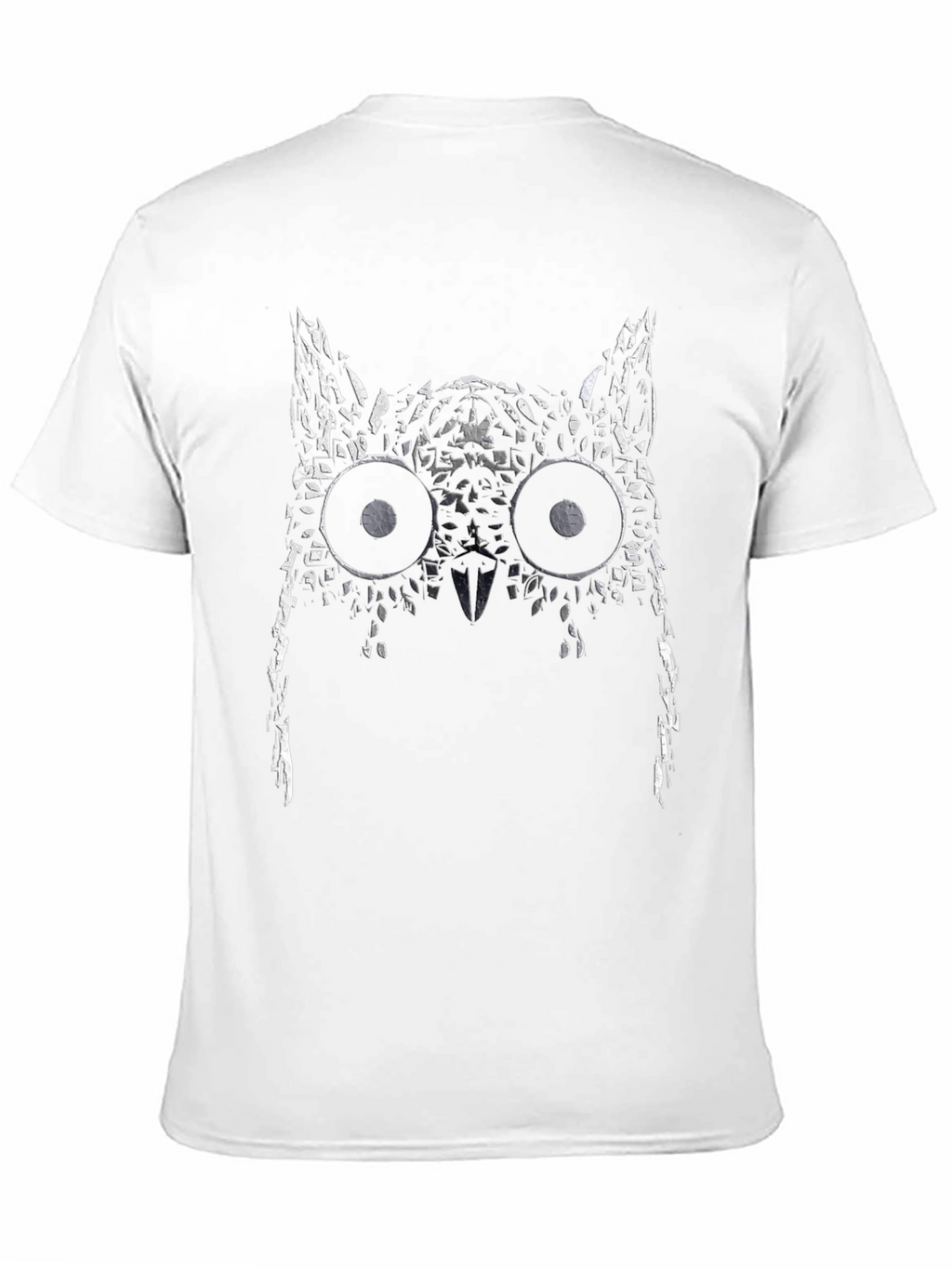 Abstract Owl Graphic Black T-Shirt