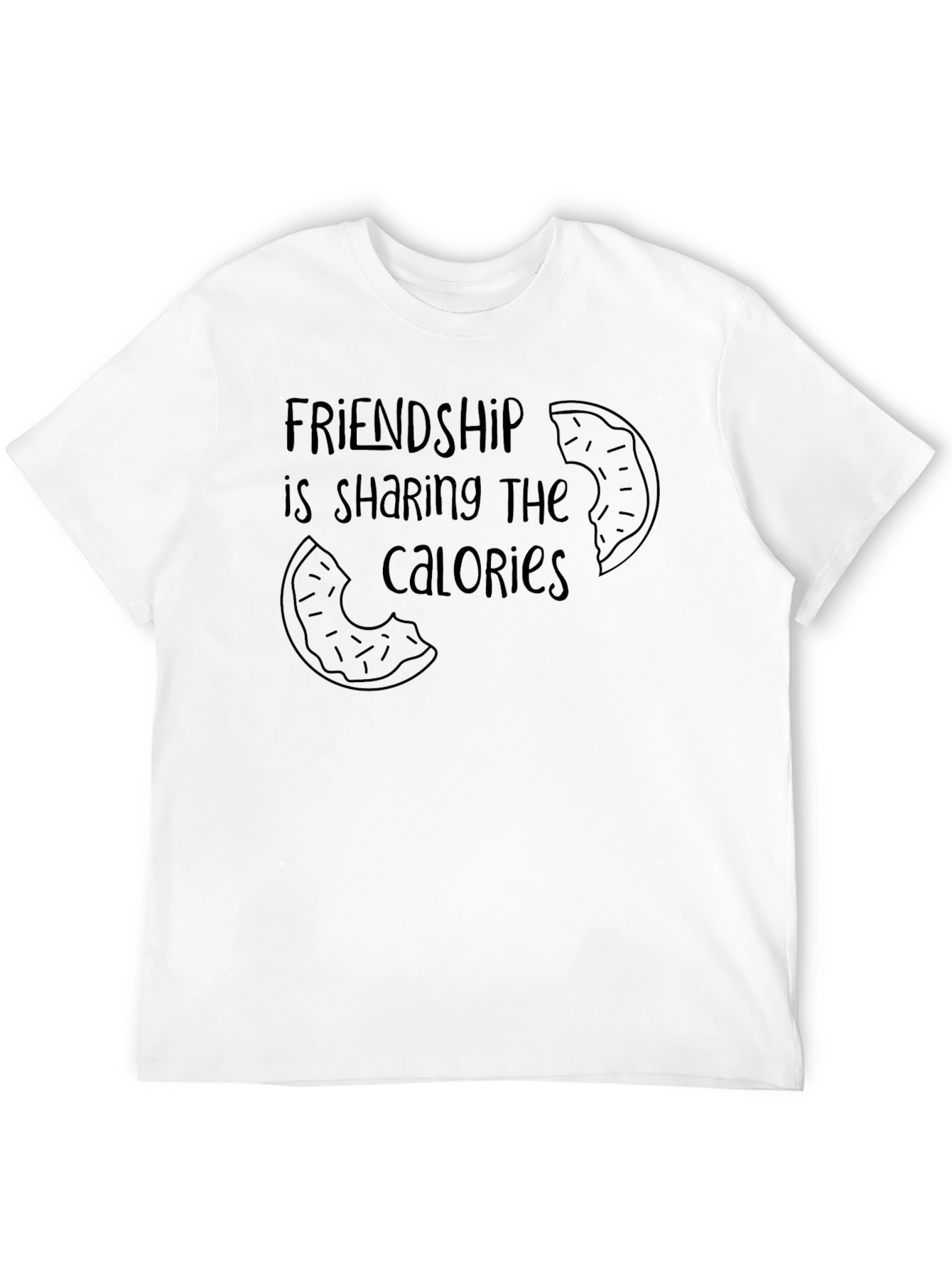 Friendship Calories T-Shirt | Black Graphic Tee