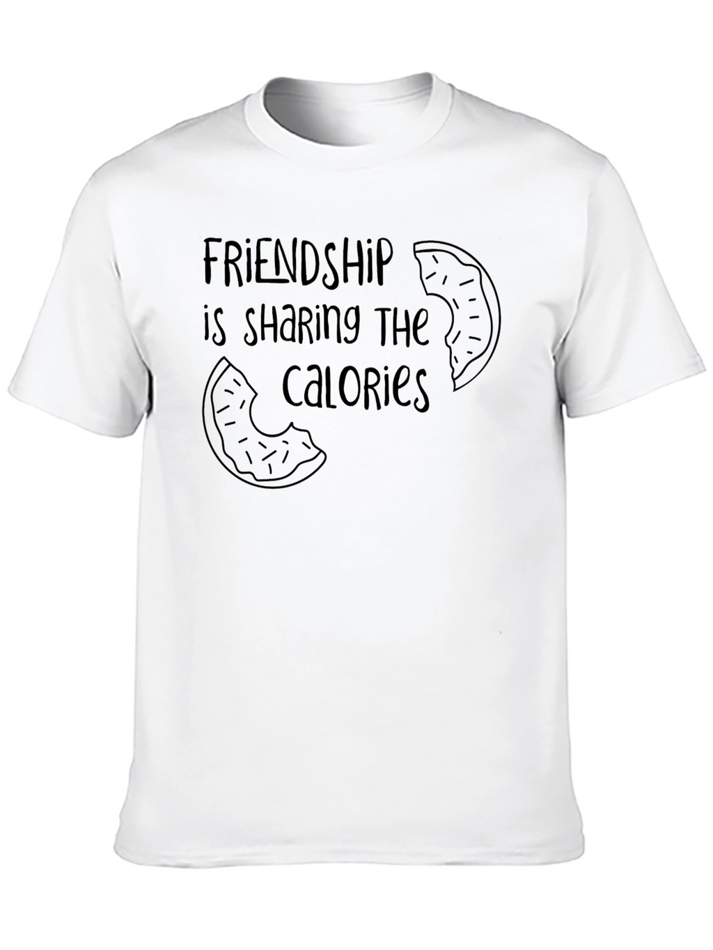 Friendship Calories T-Shirt | Black Graphic Tee