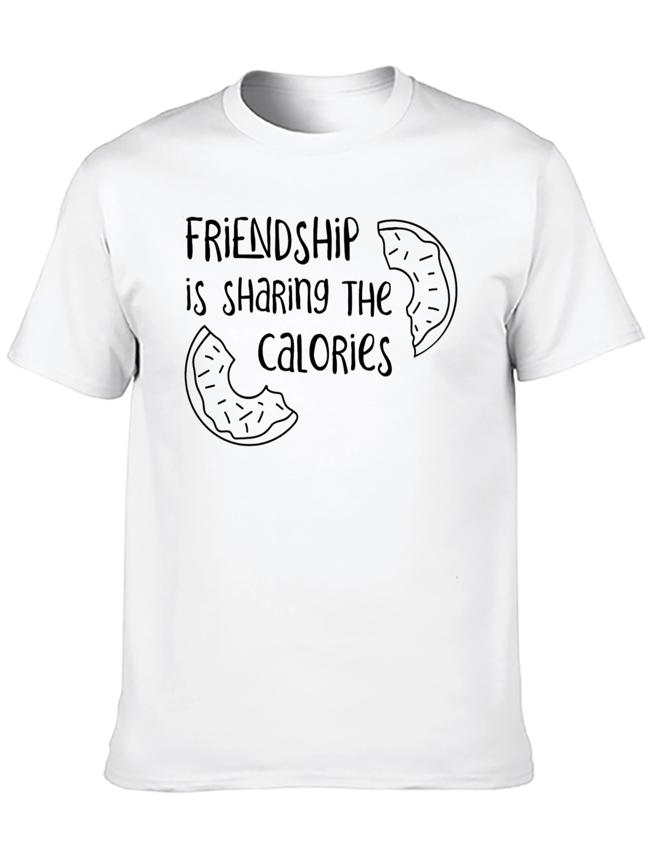 Friendship Calories T-Shirt | Black Graphic Tee