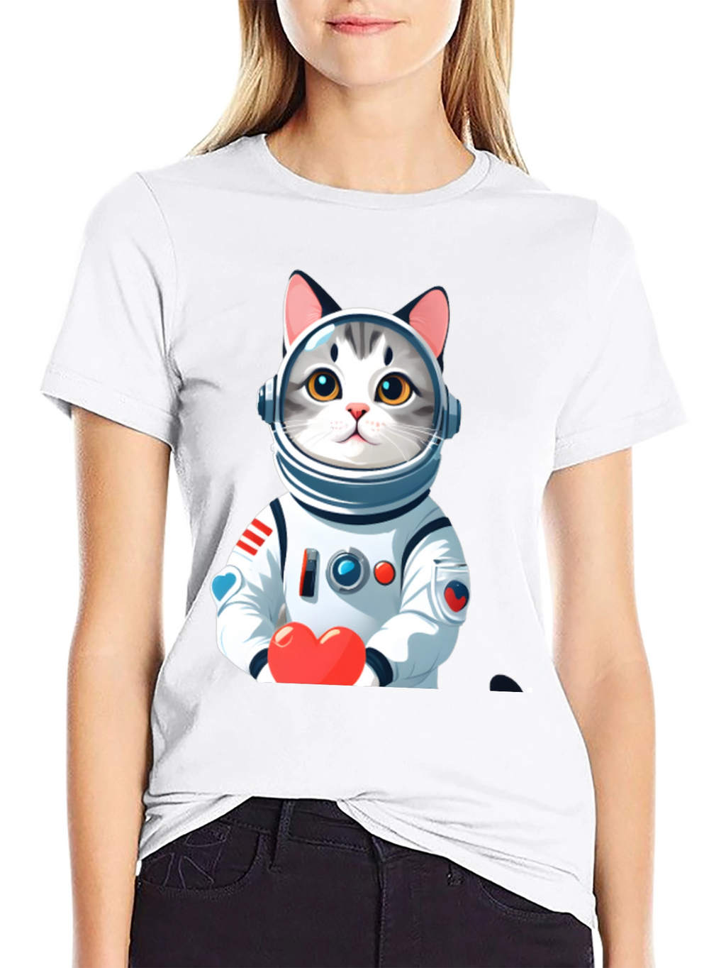 Astronaut Cat T-Shirt - Space Kitten Lover Tee