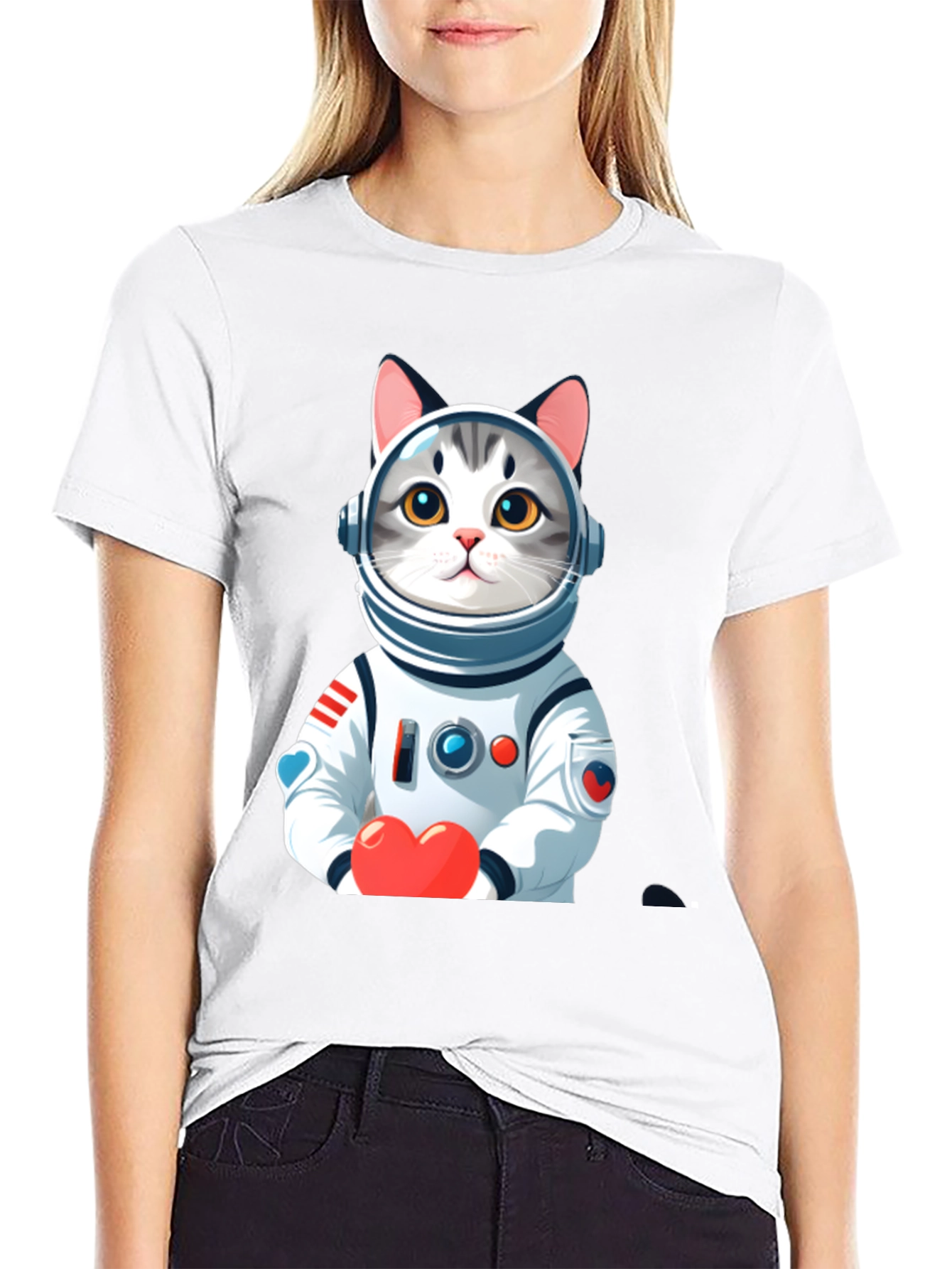 Astronaut Cat T-Shirt - Space Kitten Lover Tee