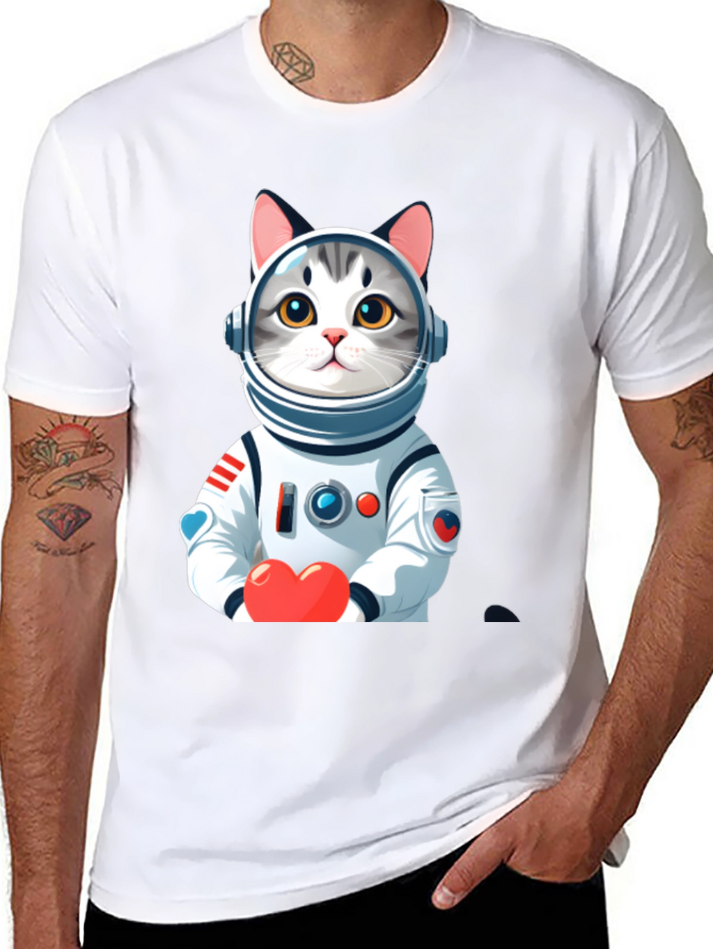 Astronaut Cat T-Shirt - Space Kitten Lover Tee