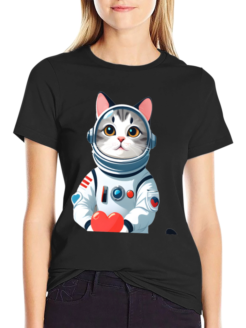 Astronaut Cat T-Shirt - Space Kitten Lover Tee