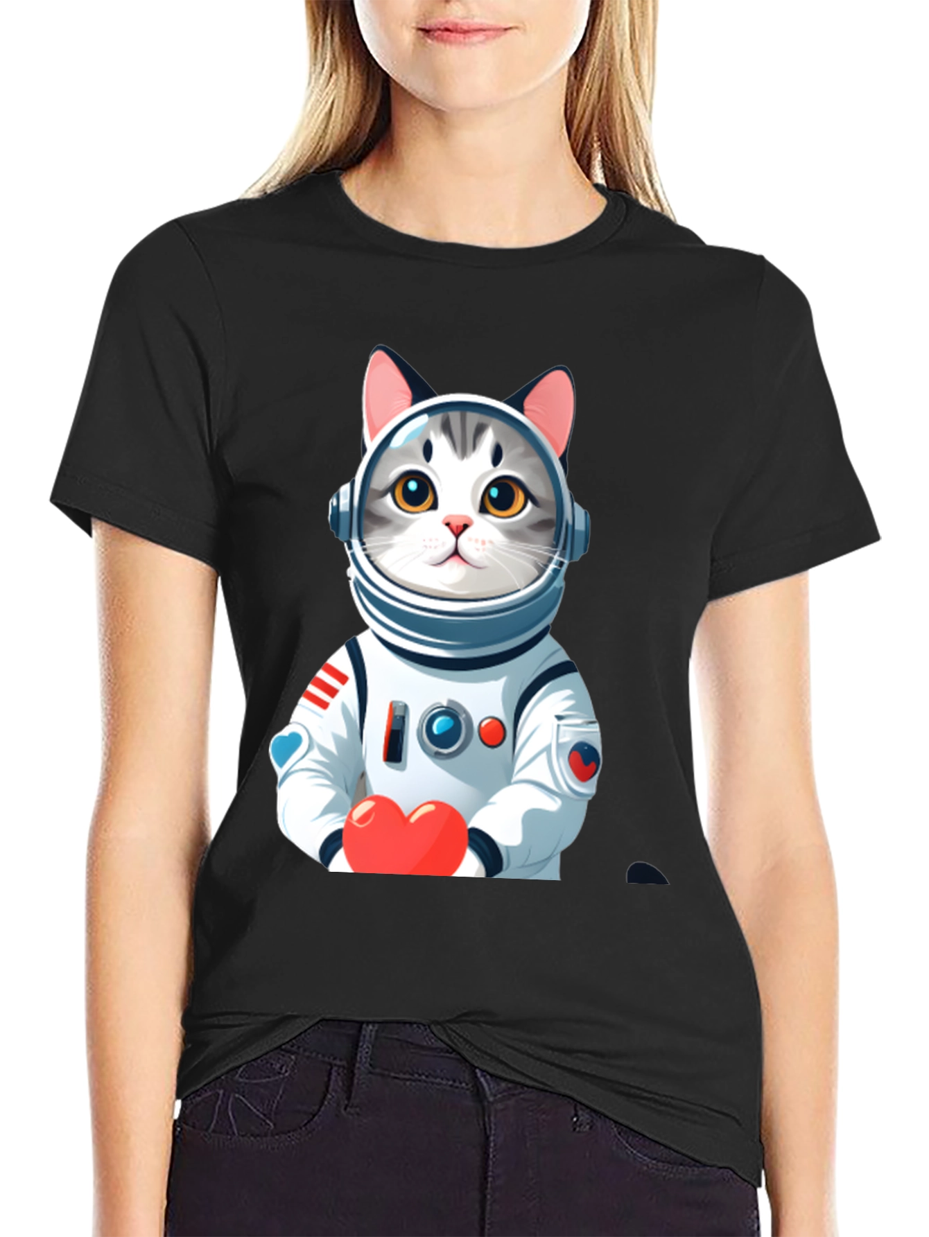 Astronaut Cat T-Shirt - Space Kitten Lover Tee