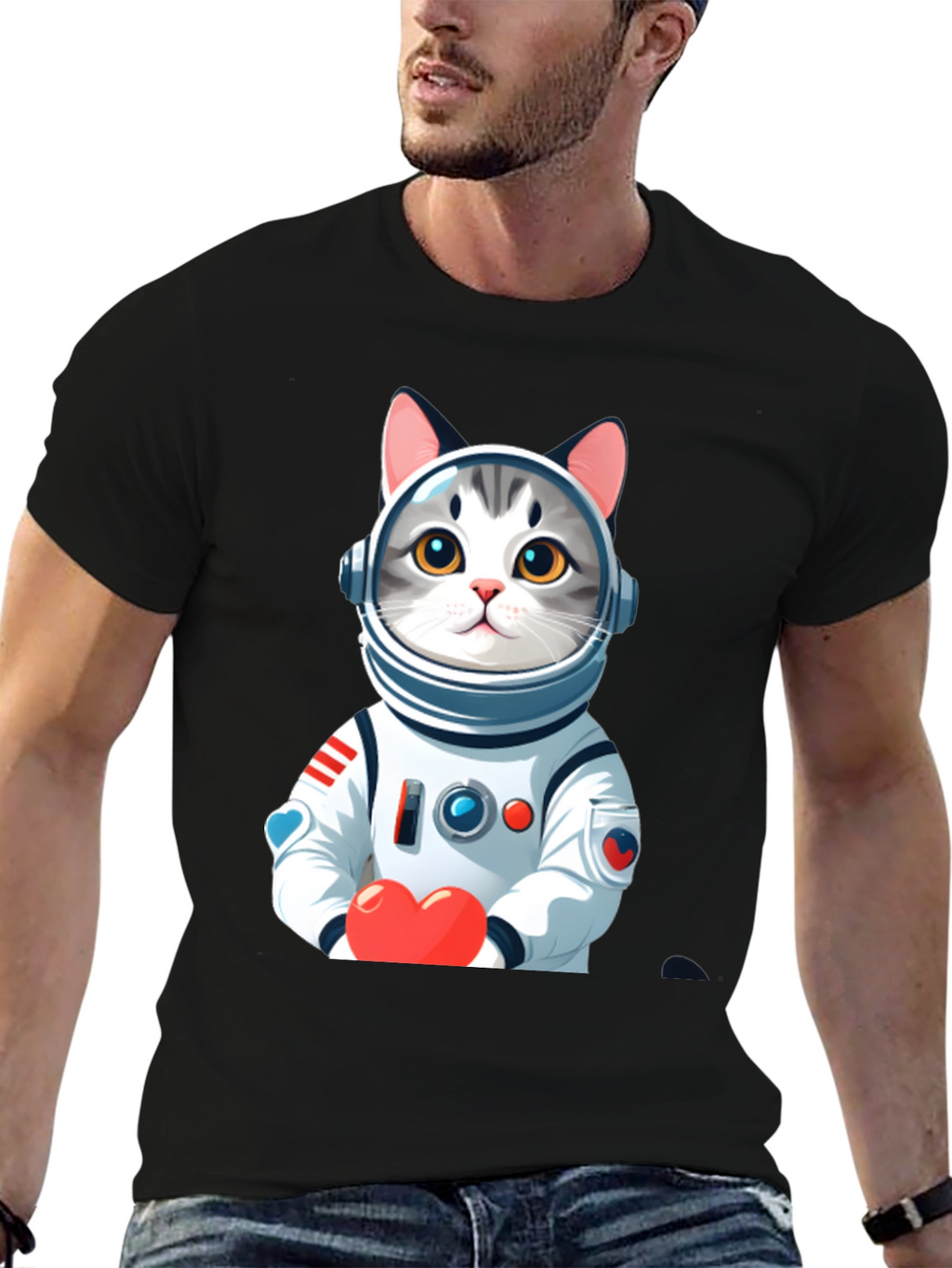Astronaut Cat T-Shirt - Space Kitten Lover Tee
