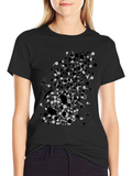 Musical Notes Black Graphic Tee Shirt