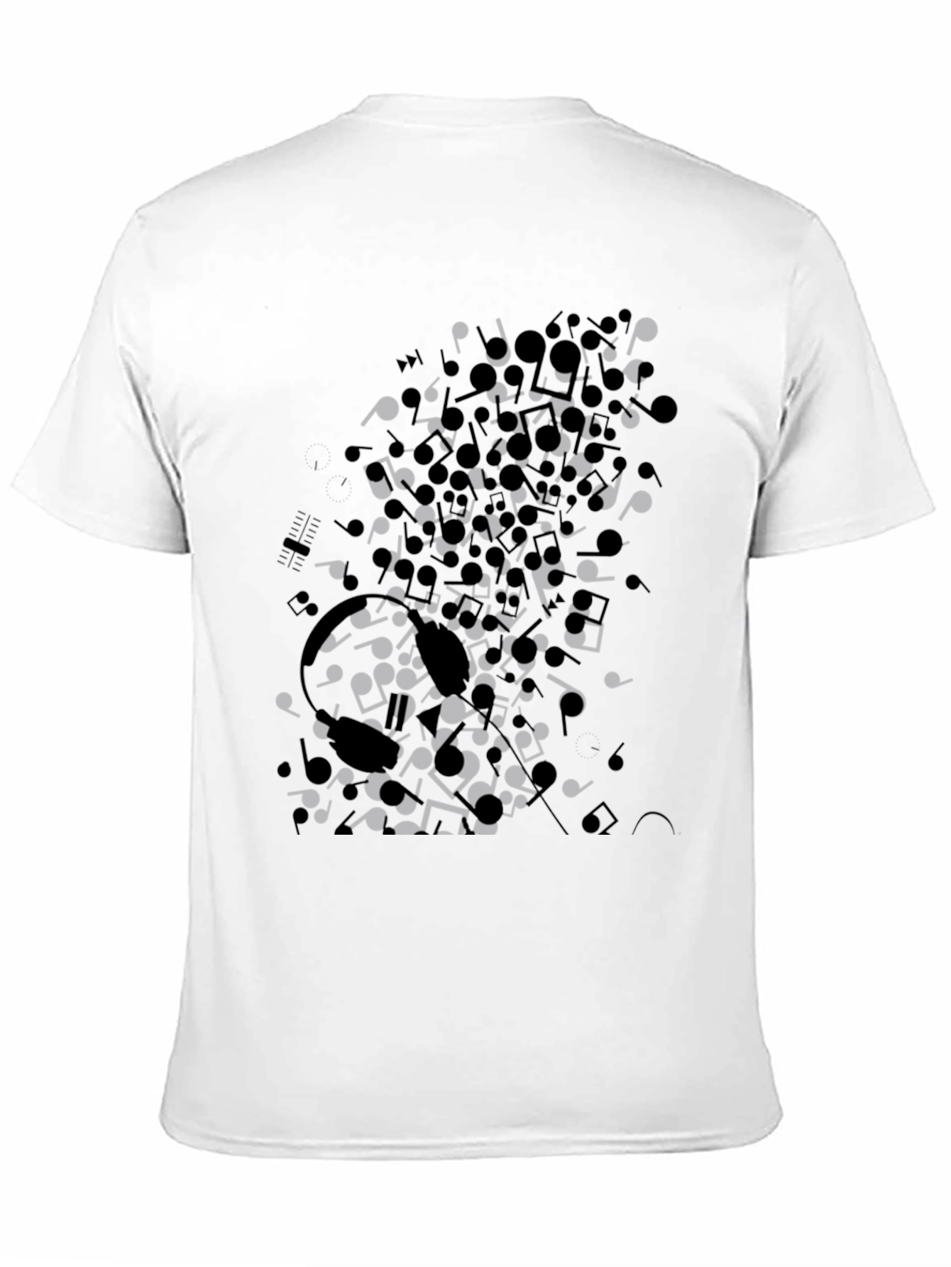 Musical Notes Black Graphic Tee Shirt