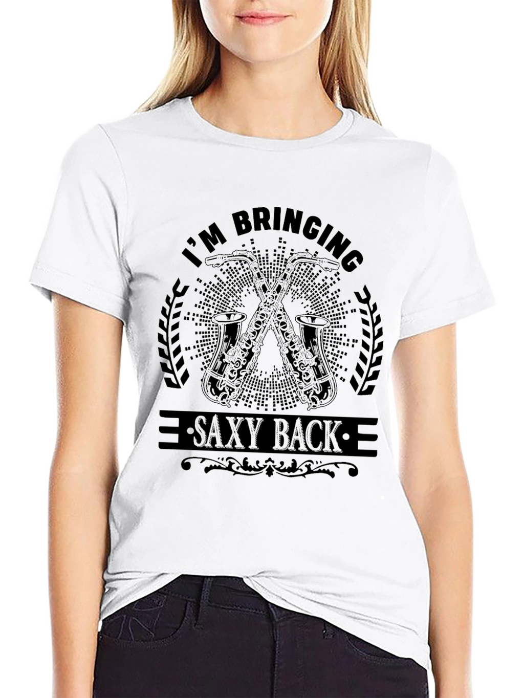 Saxy Back T-Shirt - Music Lover Tee