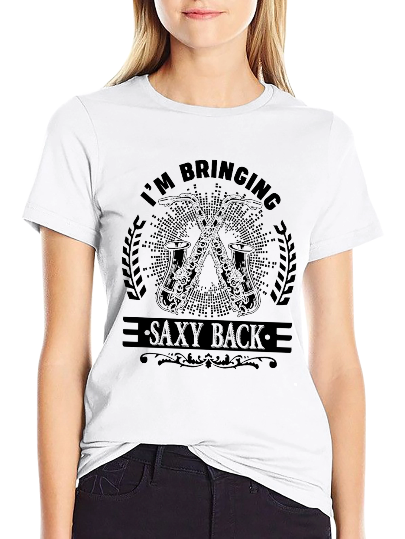 Saxy Back T-Shirt - Music Lover Tee