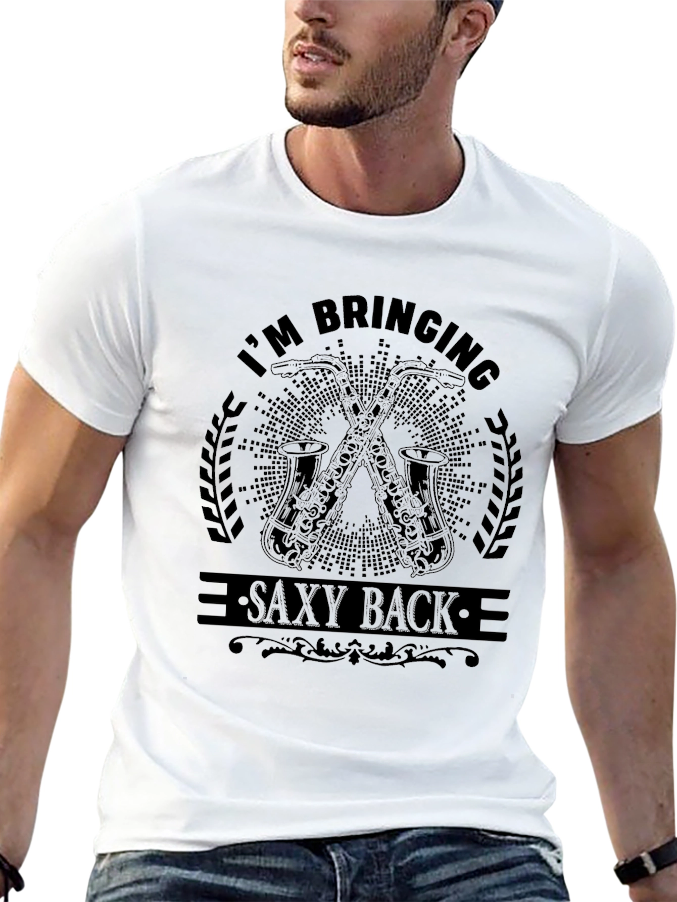 Saxy Back T-Shirt - Music Lover Tee