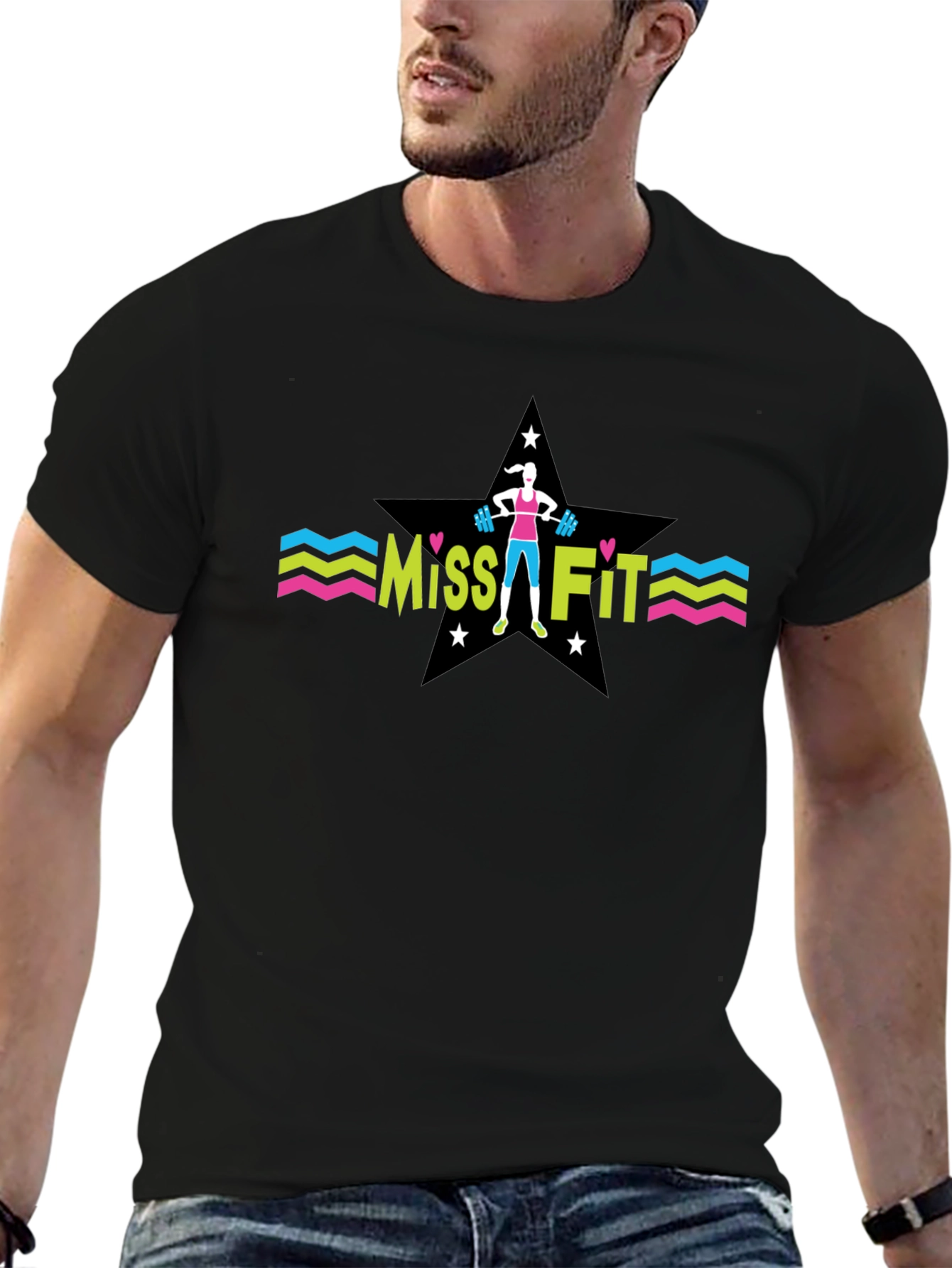 Miss Fit Black T-Shirt - Fitness Apparel