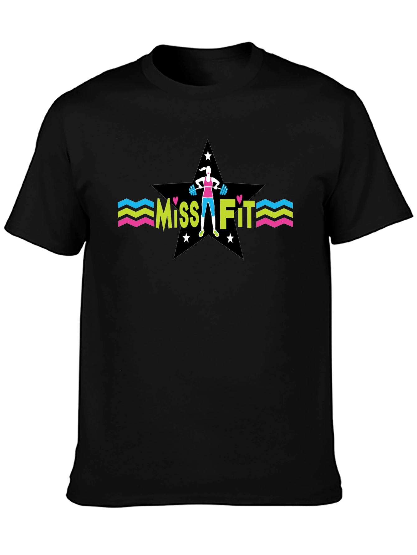 Miss Fit Black T-Shirt - Fitness Apparel