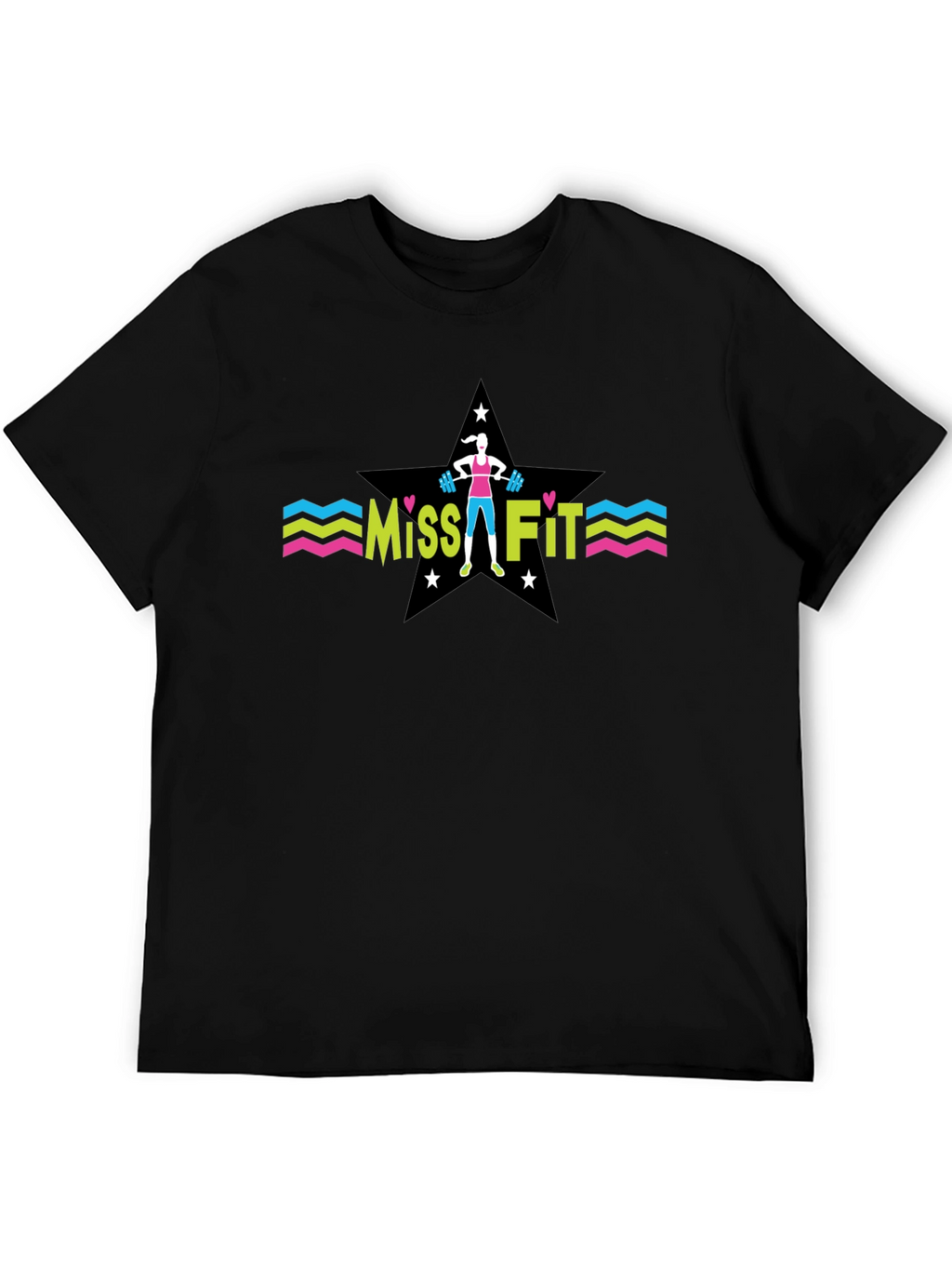 Miss Fit Black T-Shirt - Fitness Apparel
