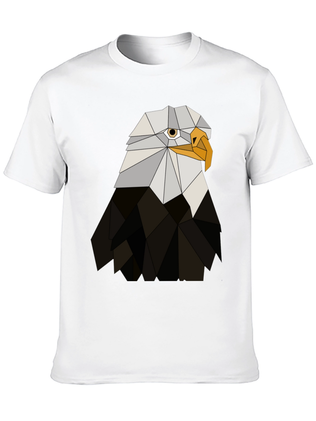 Geometric Eagle Graphic Tee - Black