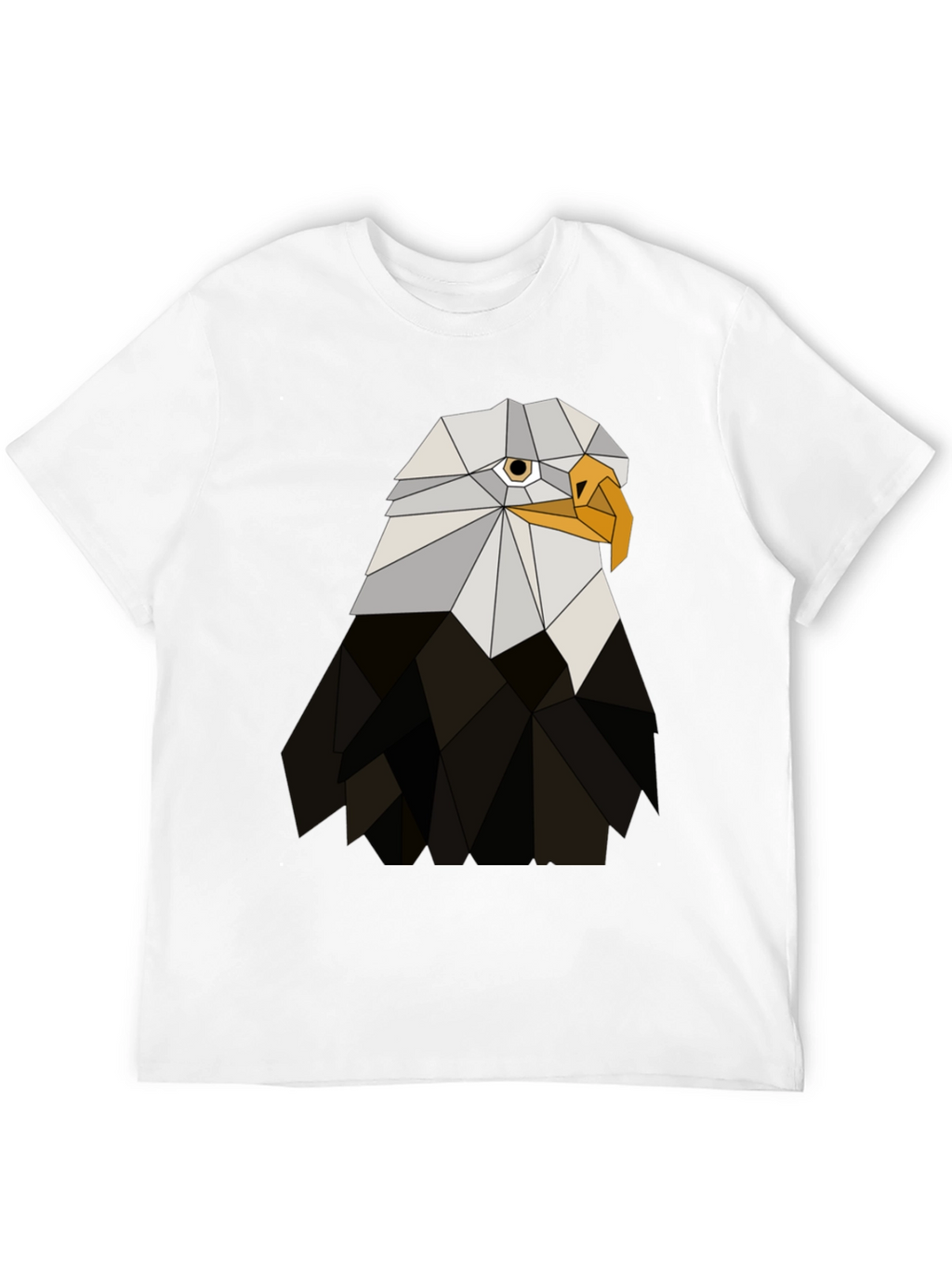 Geometric Eagle Graphic Tee - Black