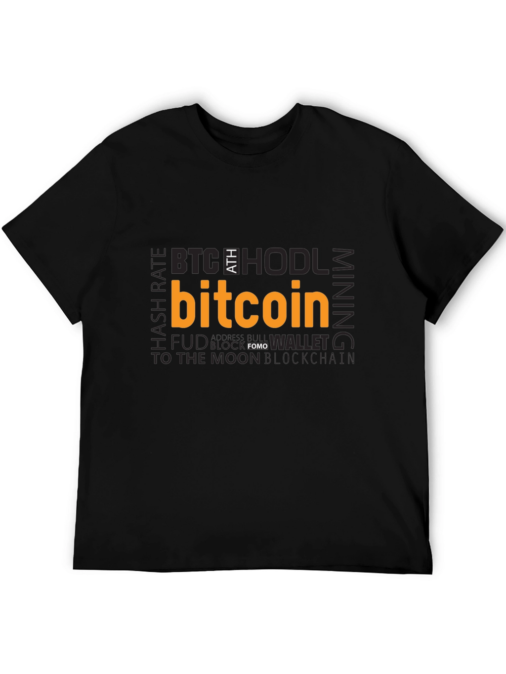 Bitcoin Crypto T-Shirt - Black Tee