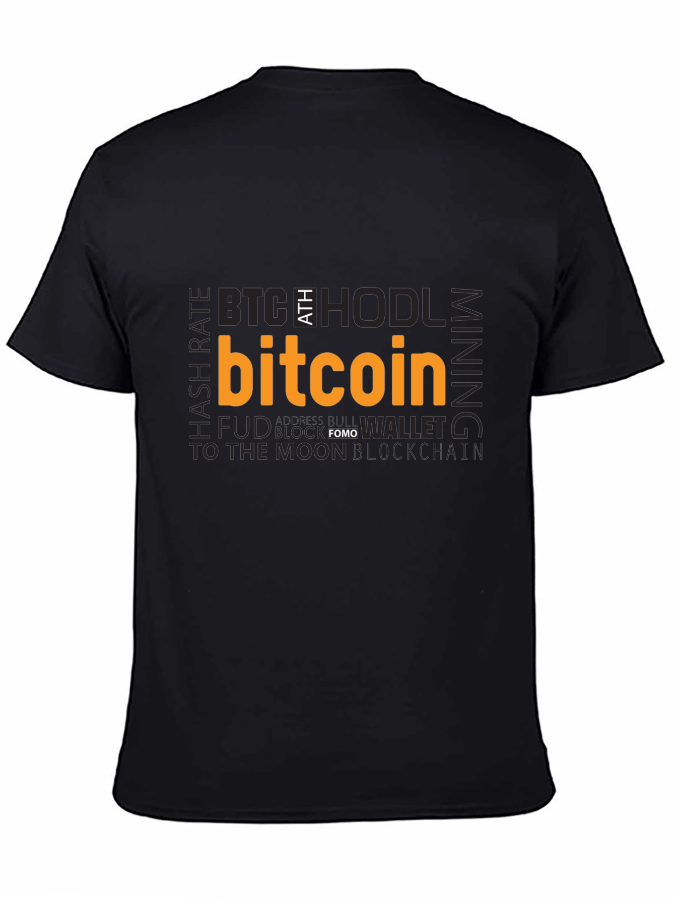 Bitcoin Crypto T-Shirt - Black Tee