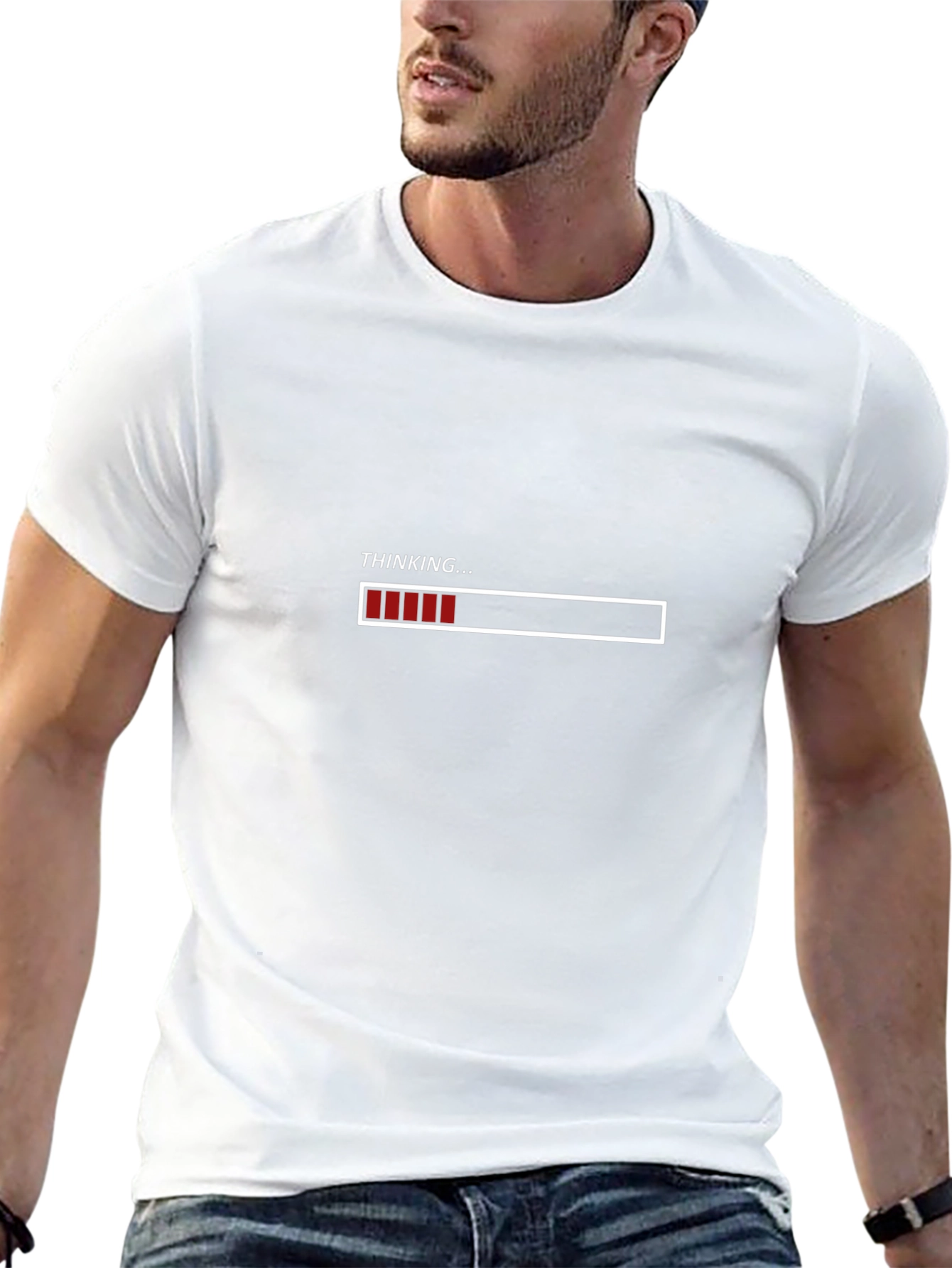 Thinking Loading Bar Graphic Tee - Black