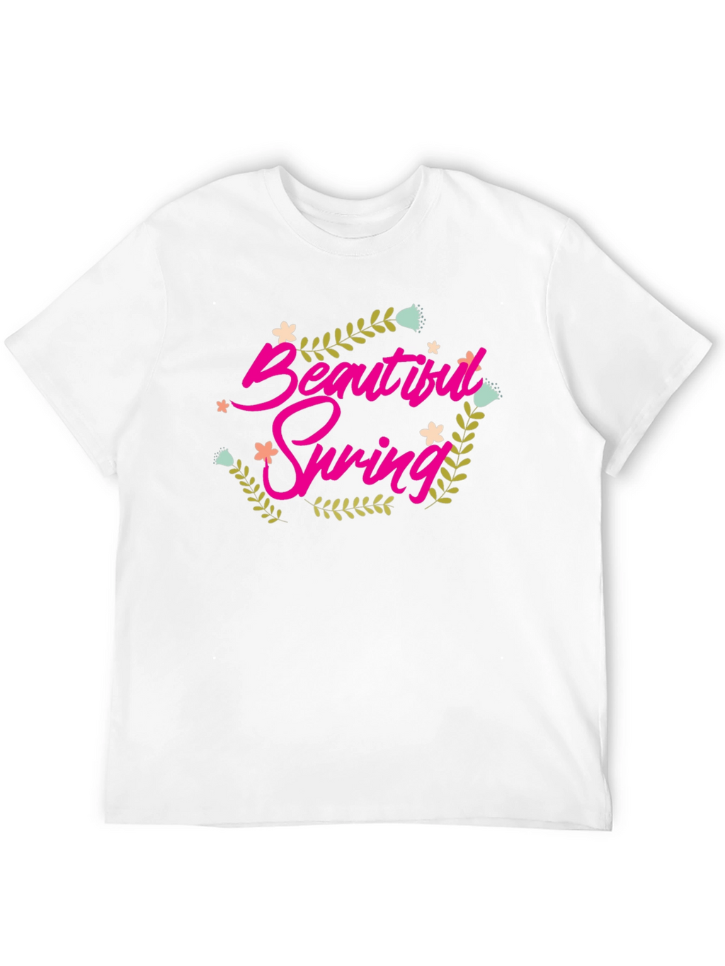 Beautiful Spring Graphic Tee - Black Cotton Shirt