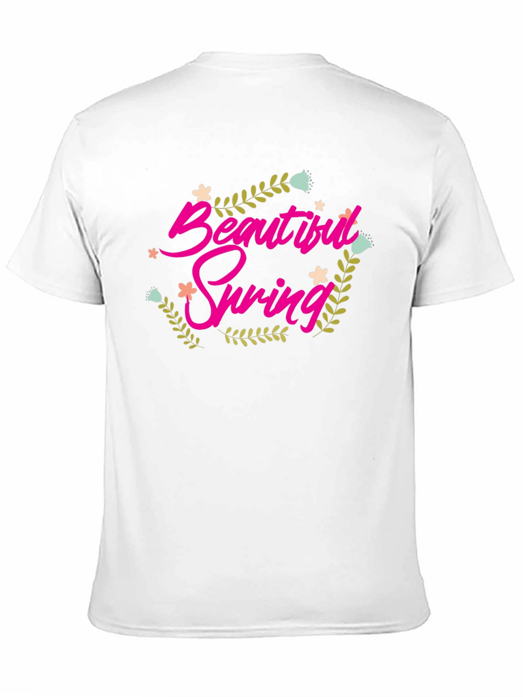 Beautiful Spring Graphic Tee - Black Cotton Shirt