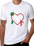 Italy Heart T-Shirt - Italian Flag Pride Tee