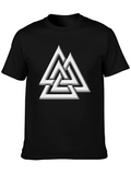 Valknut Symbol Graphic Tee - Norse Viking Design