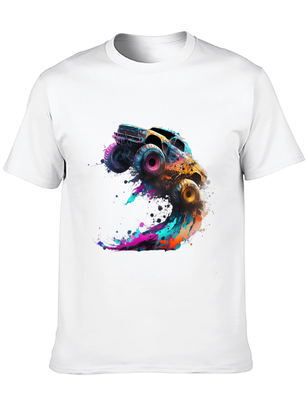 Monster Truck Splash Graphic Tee - Black