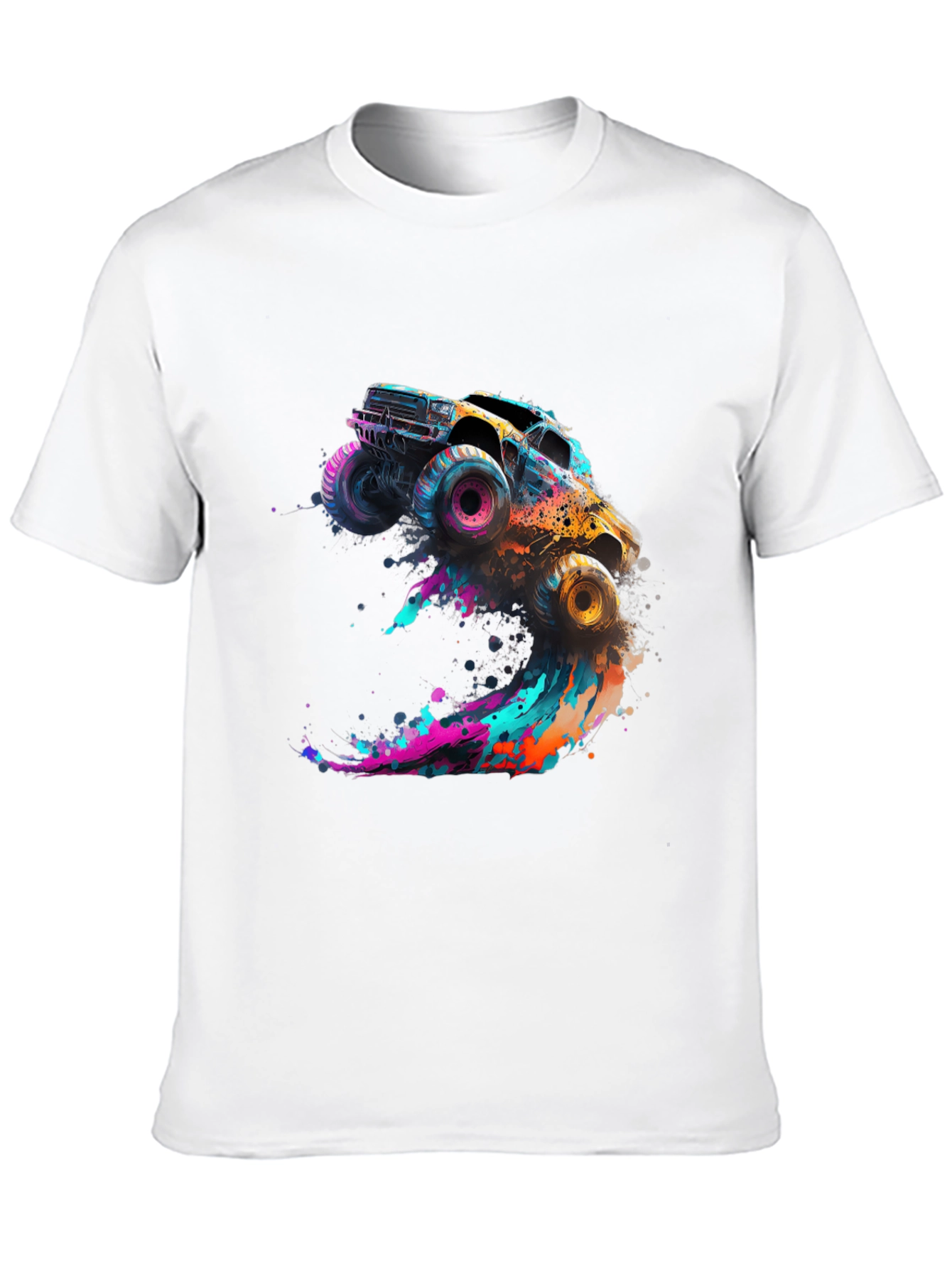 Monster Truck Splash Graphic Tee - Black