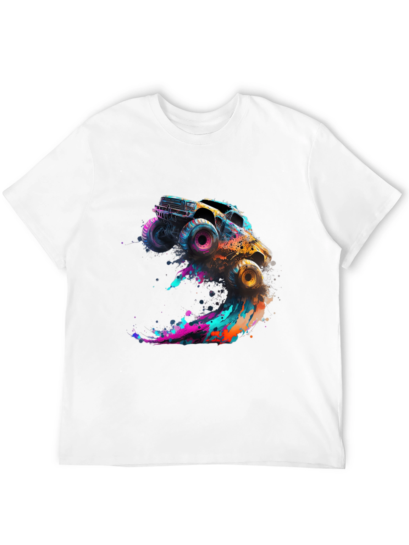 Monster Truck Splash Graphic Tee - Black