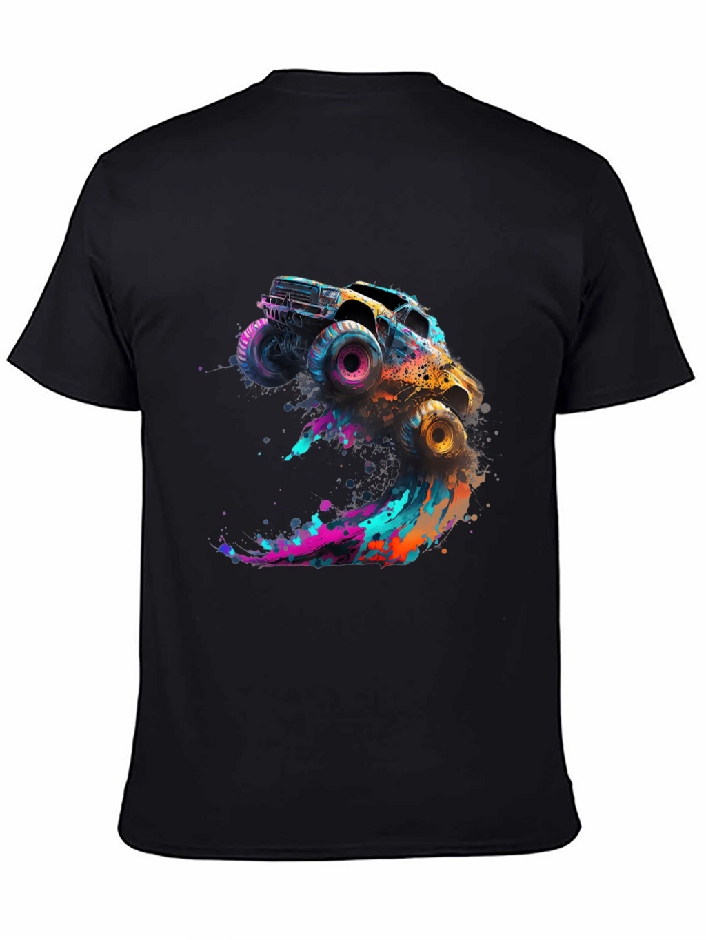 Monster Truck Splash Graphic Tee - Black