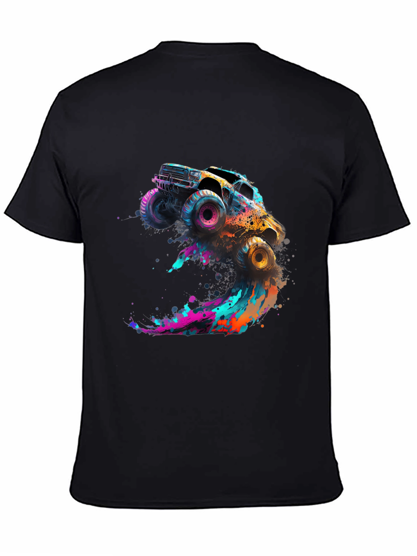Monster Truck Splash Graphic Tee - Black