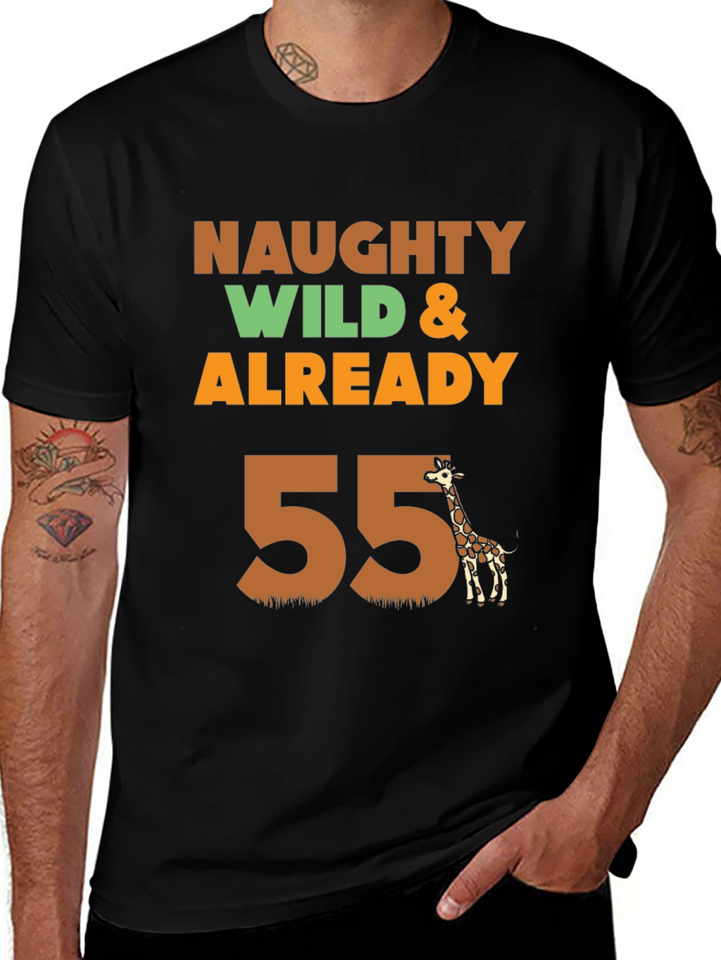 Naughty Wild & Already 55 Giraffe T-Shirt