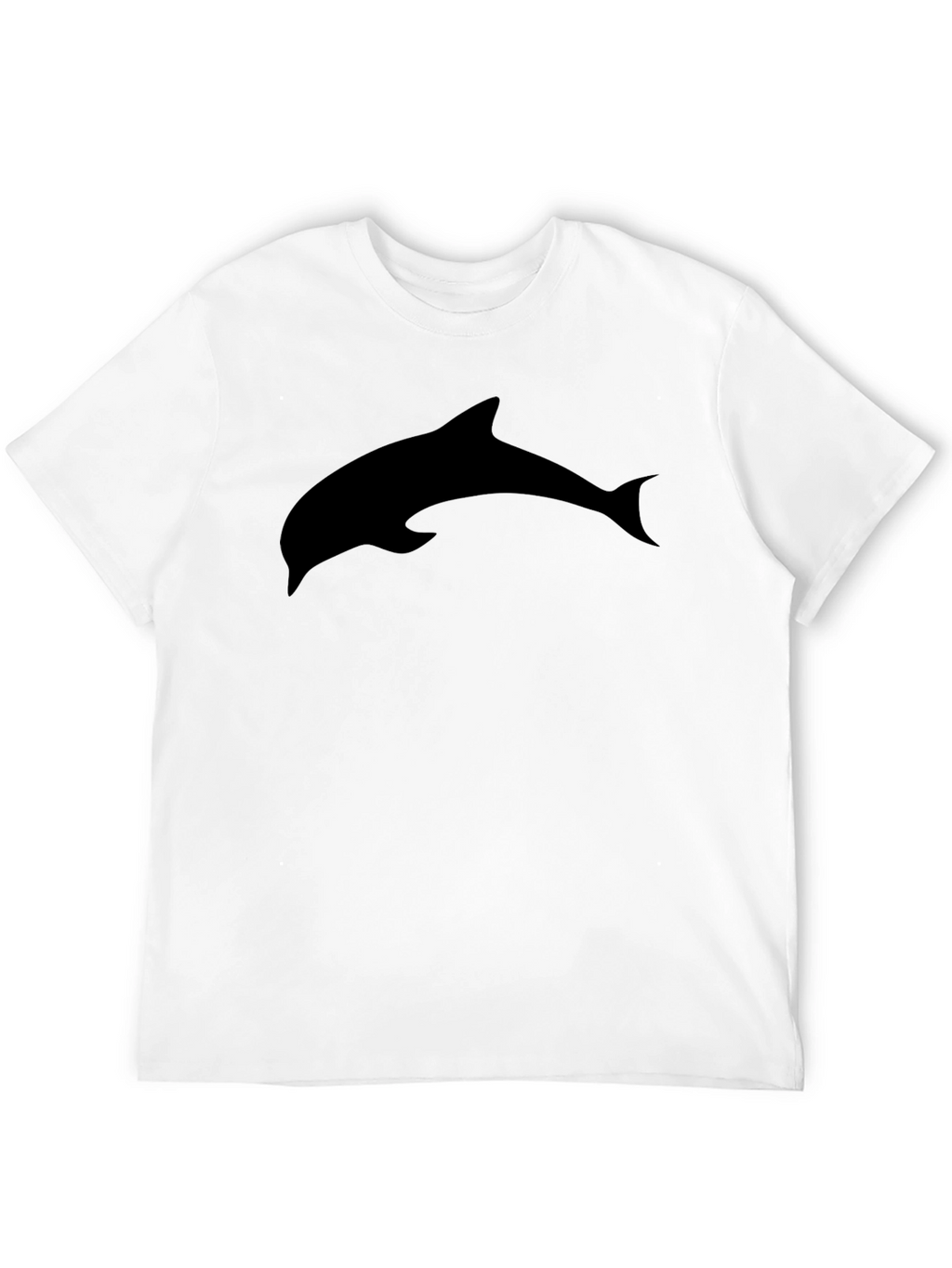 Mens Black Dolphin Graphic Tee - Casual Comfort