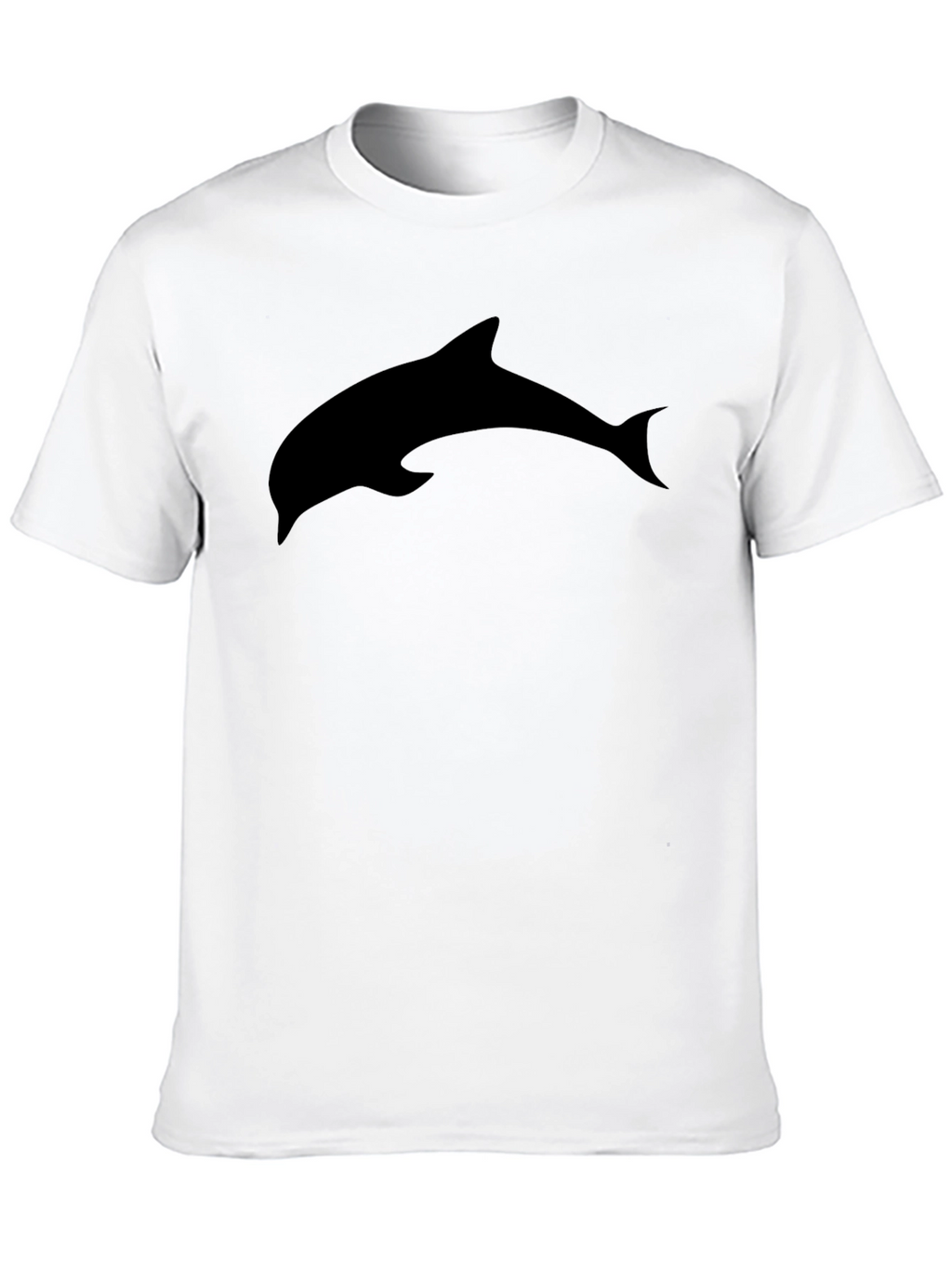 Mens Black Dolphin Graphic Tee - Casual Comfort