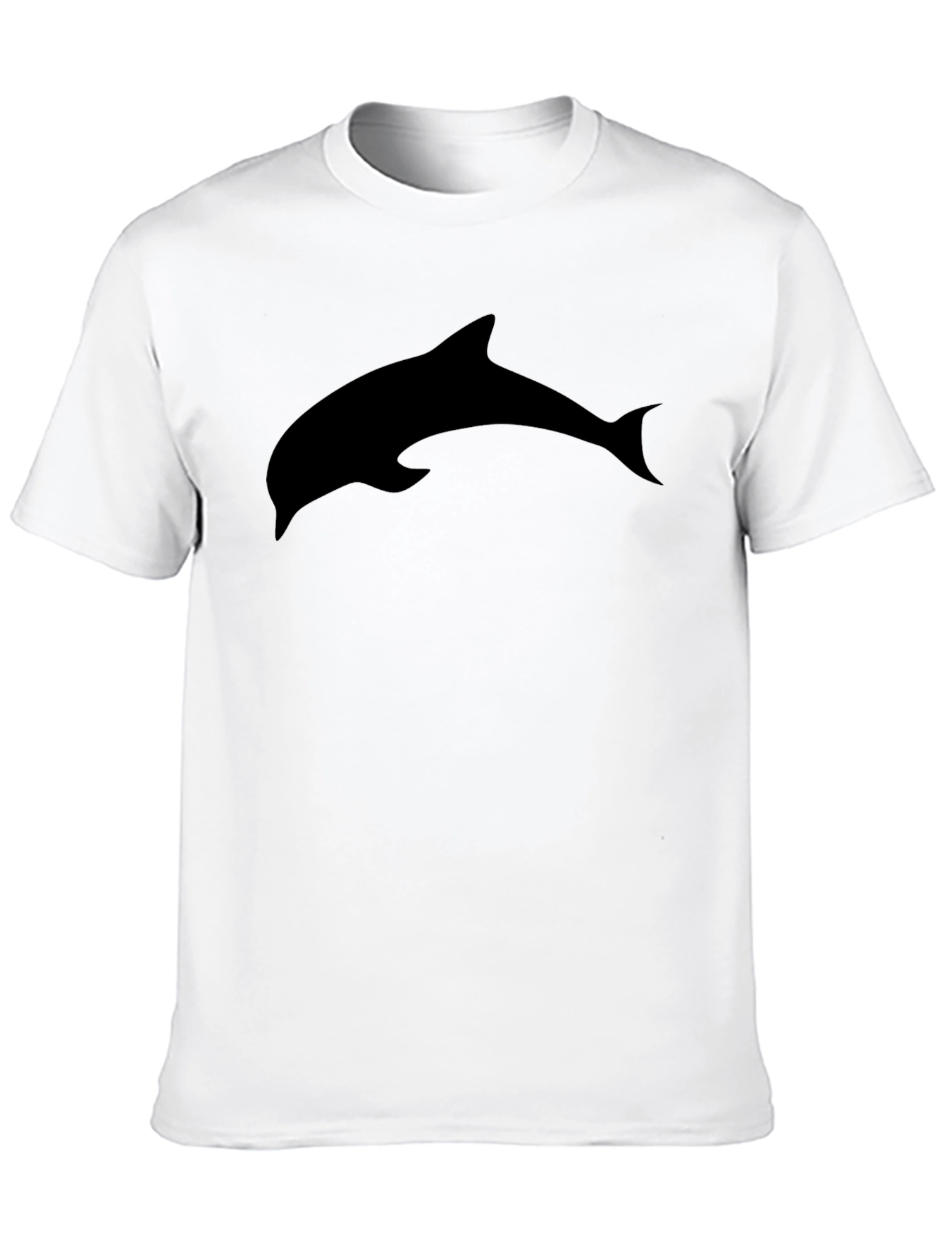 Mens Black Dolphin Graphic Tee - Casual Comfort