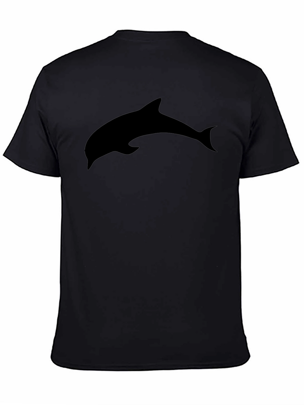 Mens Black Dolphin Graphic Tee - Casual Comfort