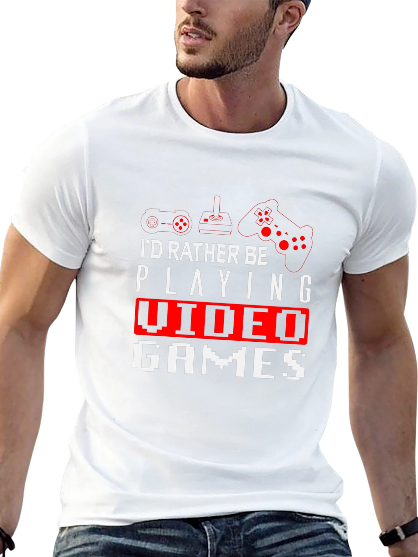 Gamer T-Shirt - Id Rather Be Playing Video Games