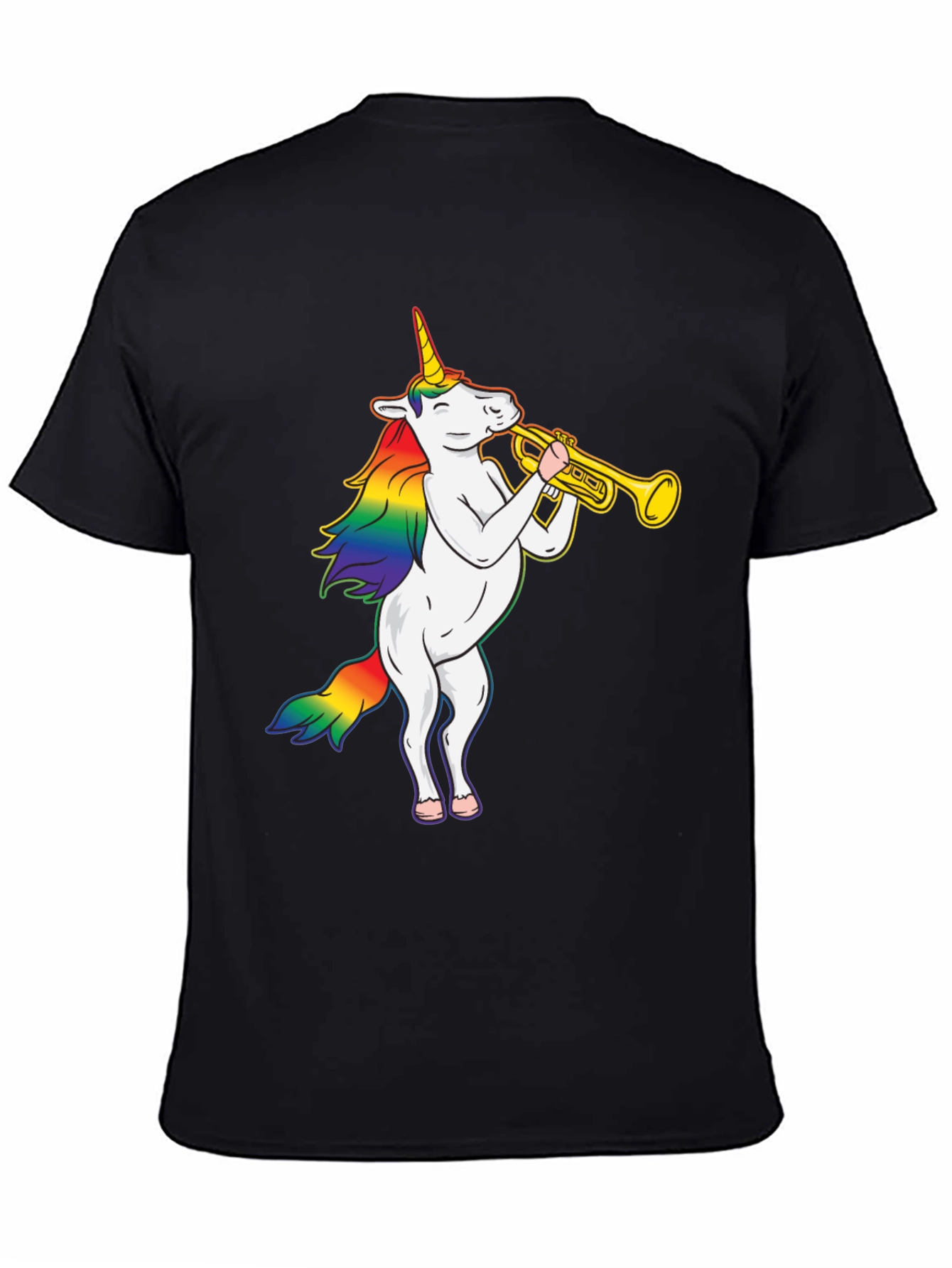 Unicorn Trumpet Black T-Shirt