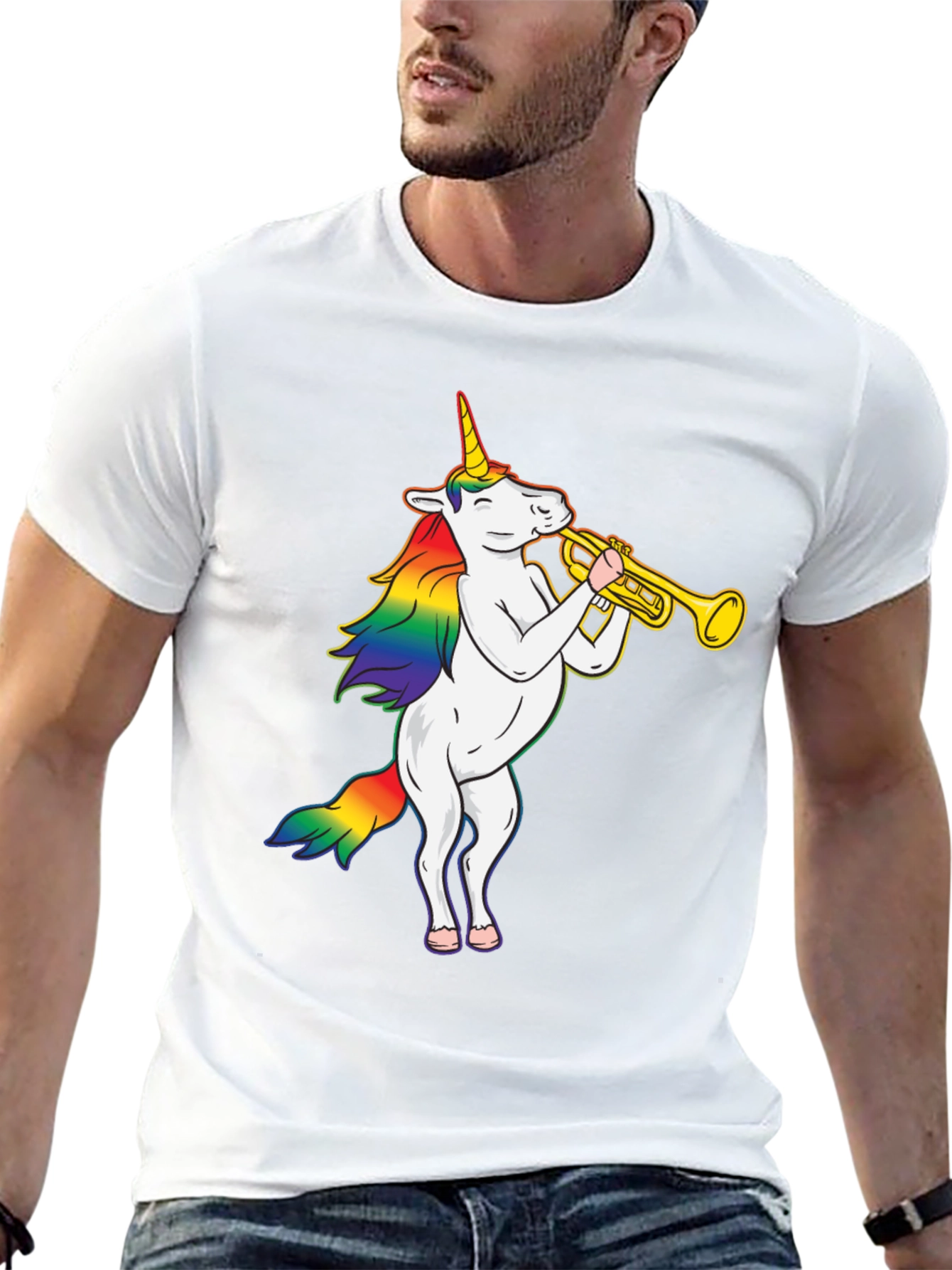 Unicorn Trumpet Black T-Shirt