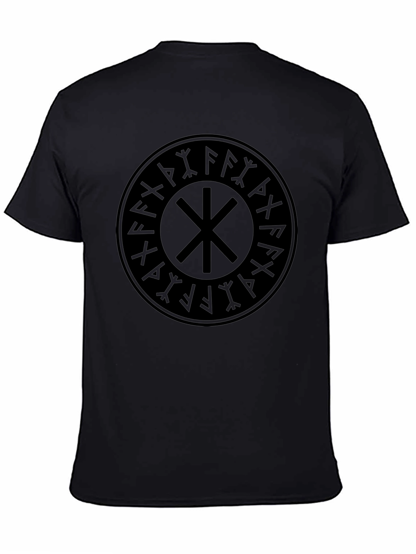 Black Slavic Kolovrat Sun Wheel T-Shirt
