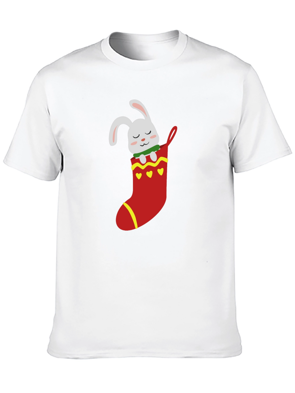 Bunny in Stocking Graphic T-Shirt