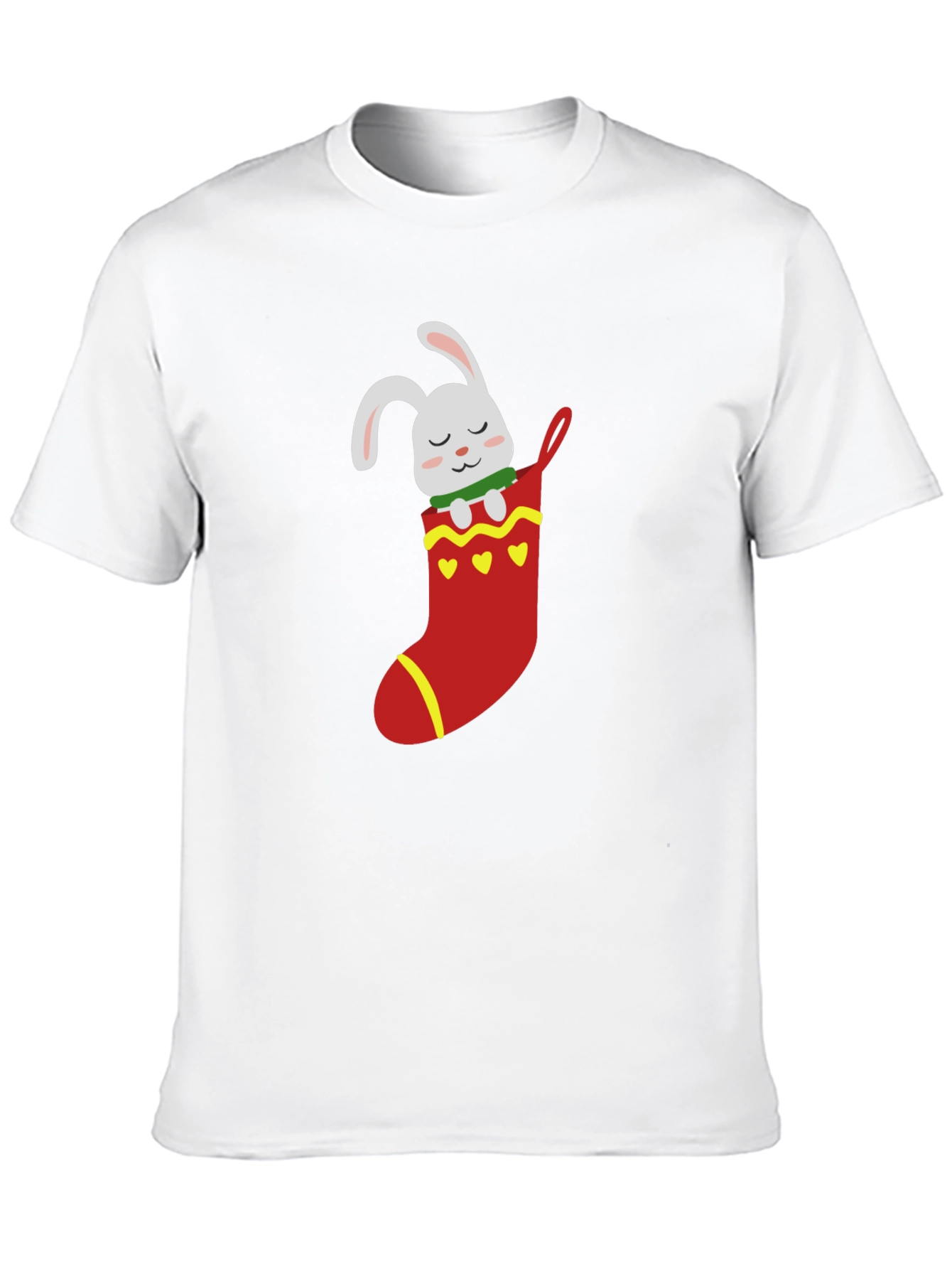 Bunny in Stocking Graphic T-Shirt