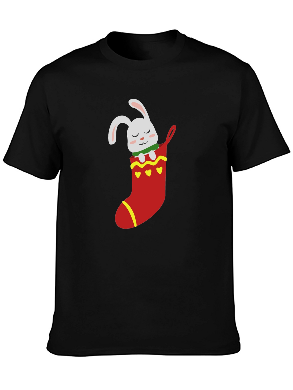 Bunny in Stocking Graphic T-Shirt